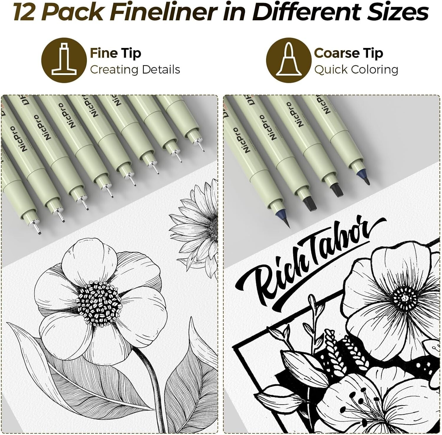 All-in-One 58PCS Drawing Supplies with Leather Case - Mechanical Pencils & More