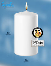 Load image into Gallery viewer, Versatile 24-Pack White Pillar Candles - 2" x 4" for Ambiance &amp; Centerpieces