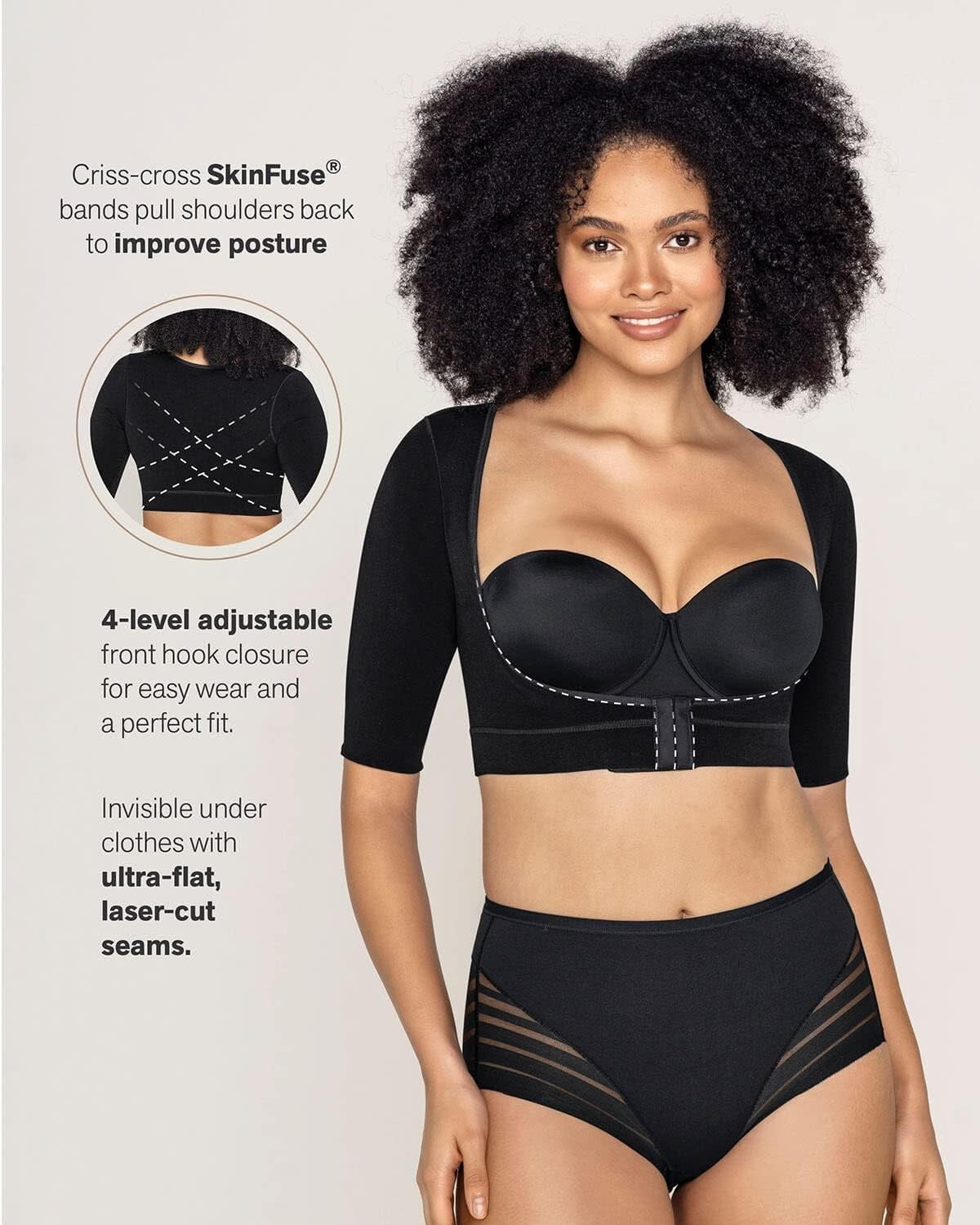 Invisible Slimming Posture Corrector Vest with Adjustable Compression for Women