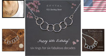 Load image into Gallery viewer, Timeless 925 Sterling Silver Necklace with Unique Six Circles for 60th Birthdays