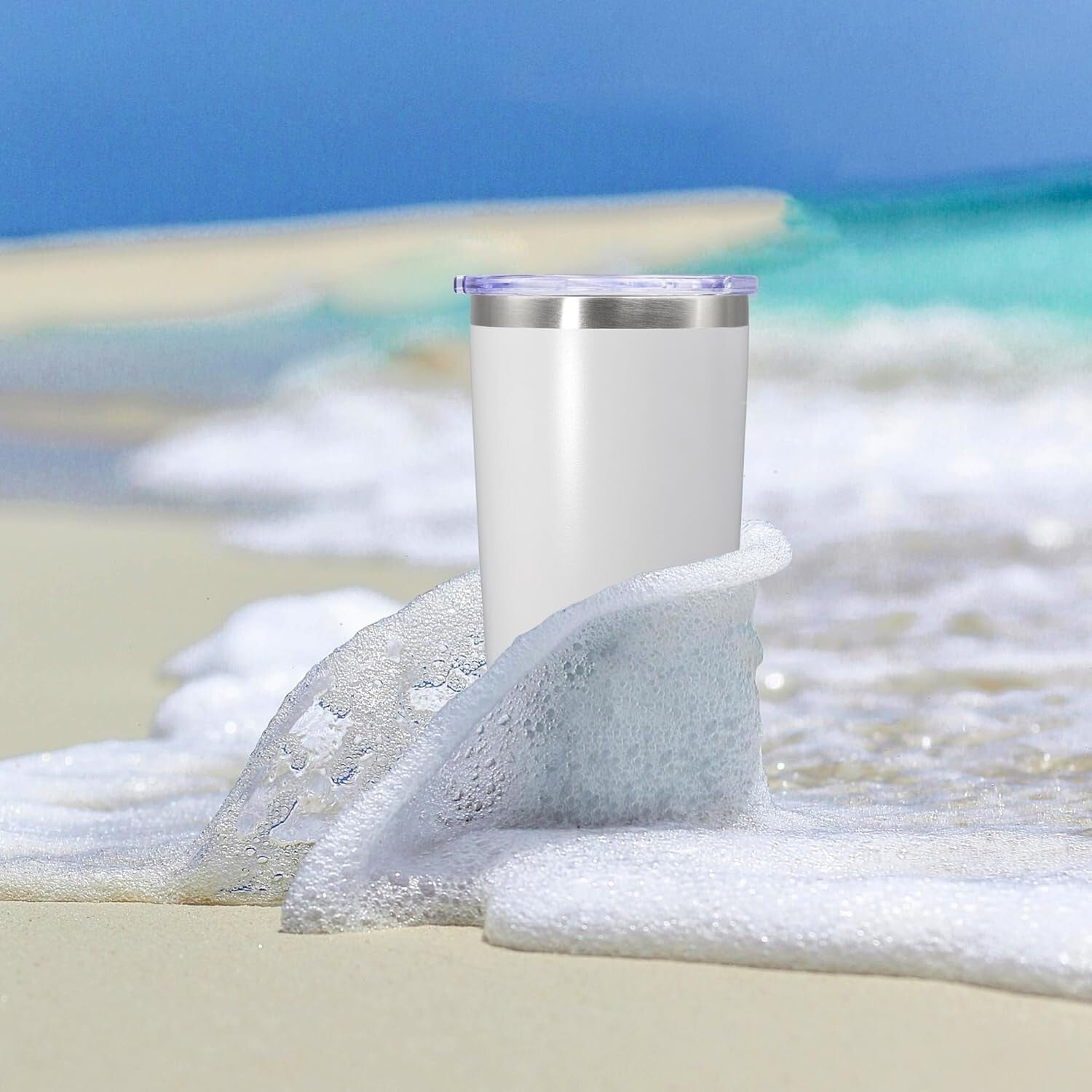 20 oz Double Wall Insulated Stainless Steel Travel Mugs - Set of 8 for Hot/Cold