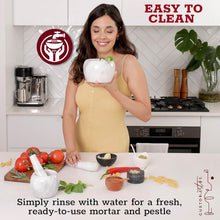 Load image into Gallery viewer, Luxurious 3.5-Cup Marble Mortar and Pestle Set for Effortless Flavor Extraction