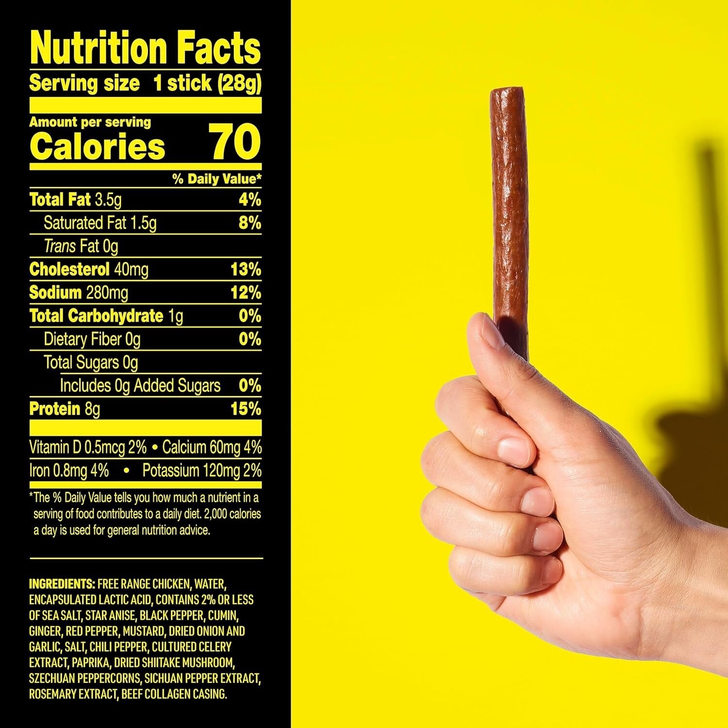 Chicka Boom Premium Chicken Snack Sticks 24-Pack: Keto, Gluten-Free Delights