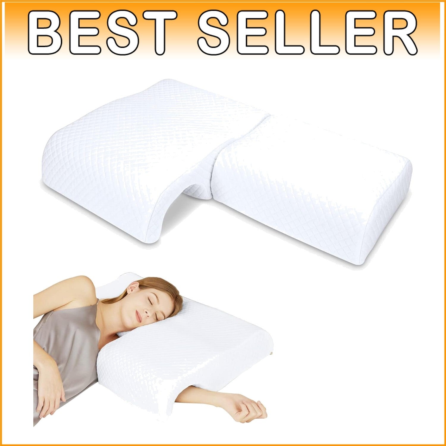 Breathable Memory Foam Cuddle Pillow for Couples - Adjustable and Comfortable