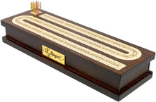 Load image into Gallery viewer, Elegant Cribbage Board Game Set with Integrated Card Storage &amp; Compact Design