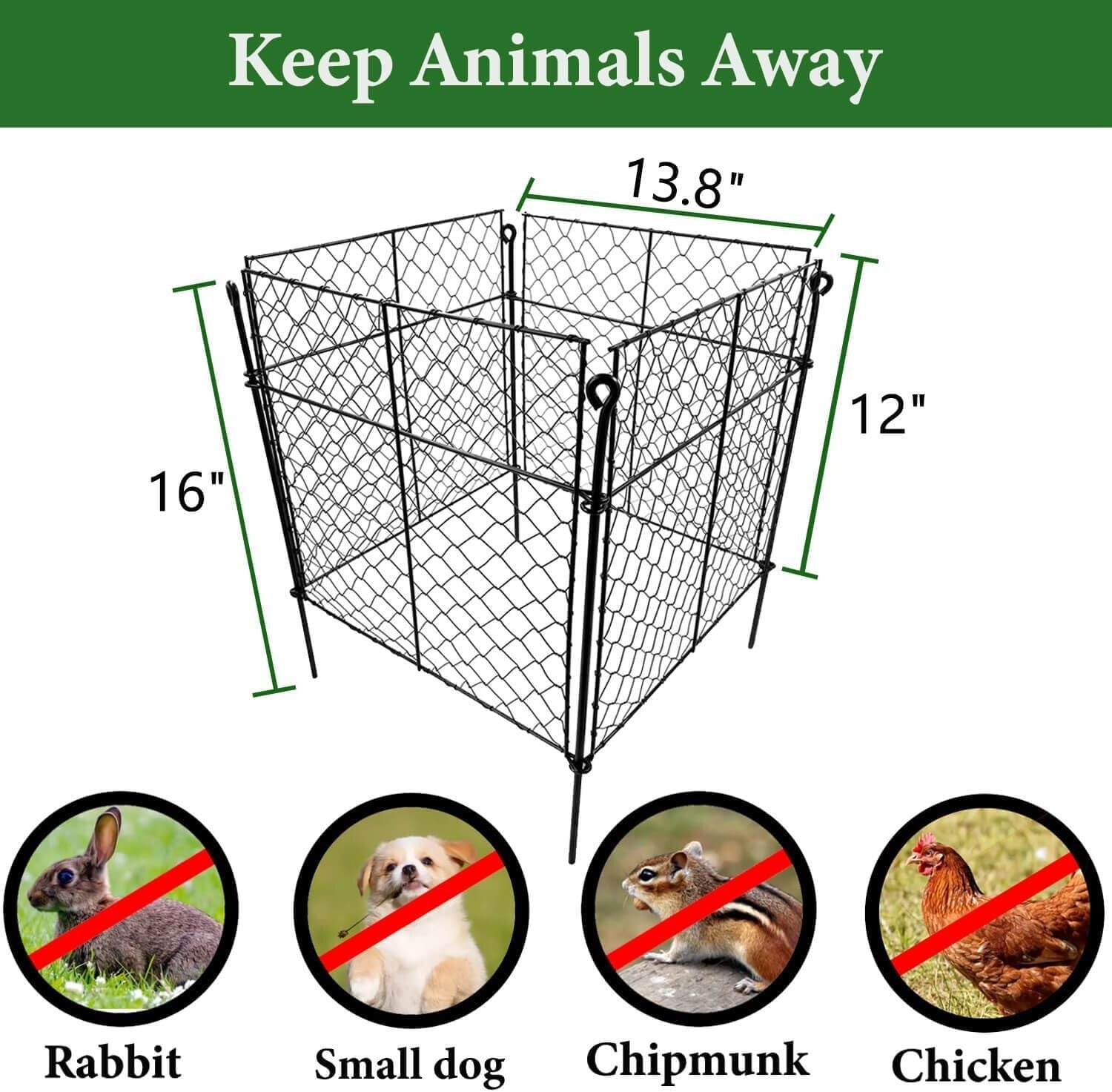 Innovative 3-Piece Plant Protectors: 13.8" Cages to Safeguard Your Vegetables