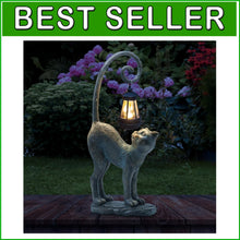 Load image into Gallery viewer, Elegant Solar-Powered Cat Statue for Garden &amp; Patio - Resin Sculpture Decor