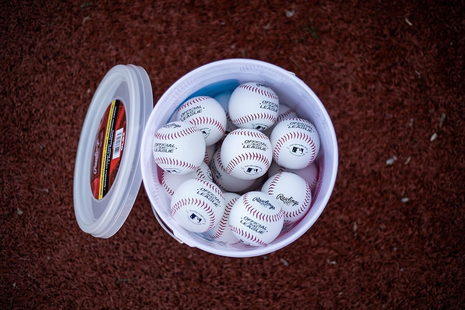 24 Baseballs for 8U Players in Stylish MLB Bucket - Perfect for Recreational Use