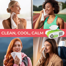 Load image into Gallery viewer, 216 XL Travel Body Wipes for Women - Hypoallergenic, Aloe and Vitamin E Infused