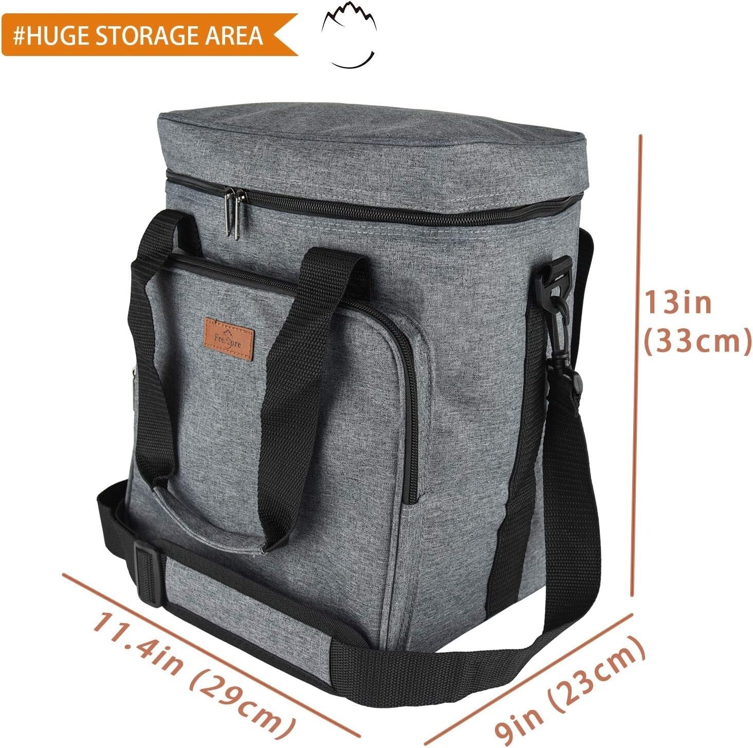 Durable Grey Wine Bag for 6 Bottles with Thermal Protection & Organizer