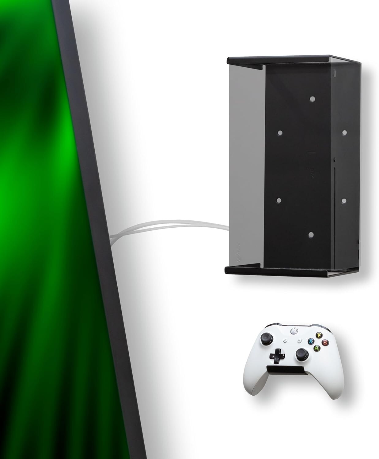Sleek Wall Mount for Xbox Series X - Durable Steel & Controller Holder Bundle
