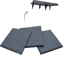 Load image into Gallery viewer, Square 15.5" Decorative Walkway Stones with Durable Ground Stakes - Slate Grey