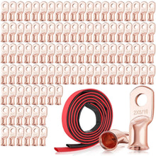 Load image into Gallery viewer, Reliable 100 Pack of 2 AWG Ring Terminals with Corrosion-Resistant Heat Shrink