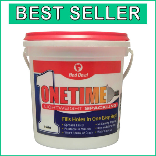 ONETIME Lightweight Spackling - 1 Gallon No-Sand Formula for Effortless Repairs