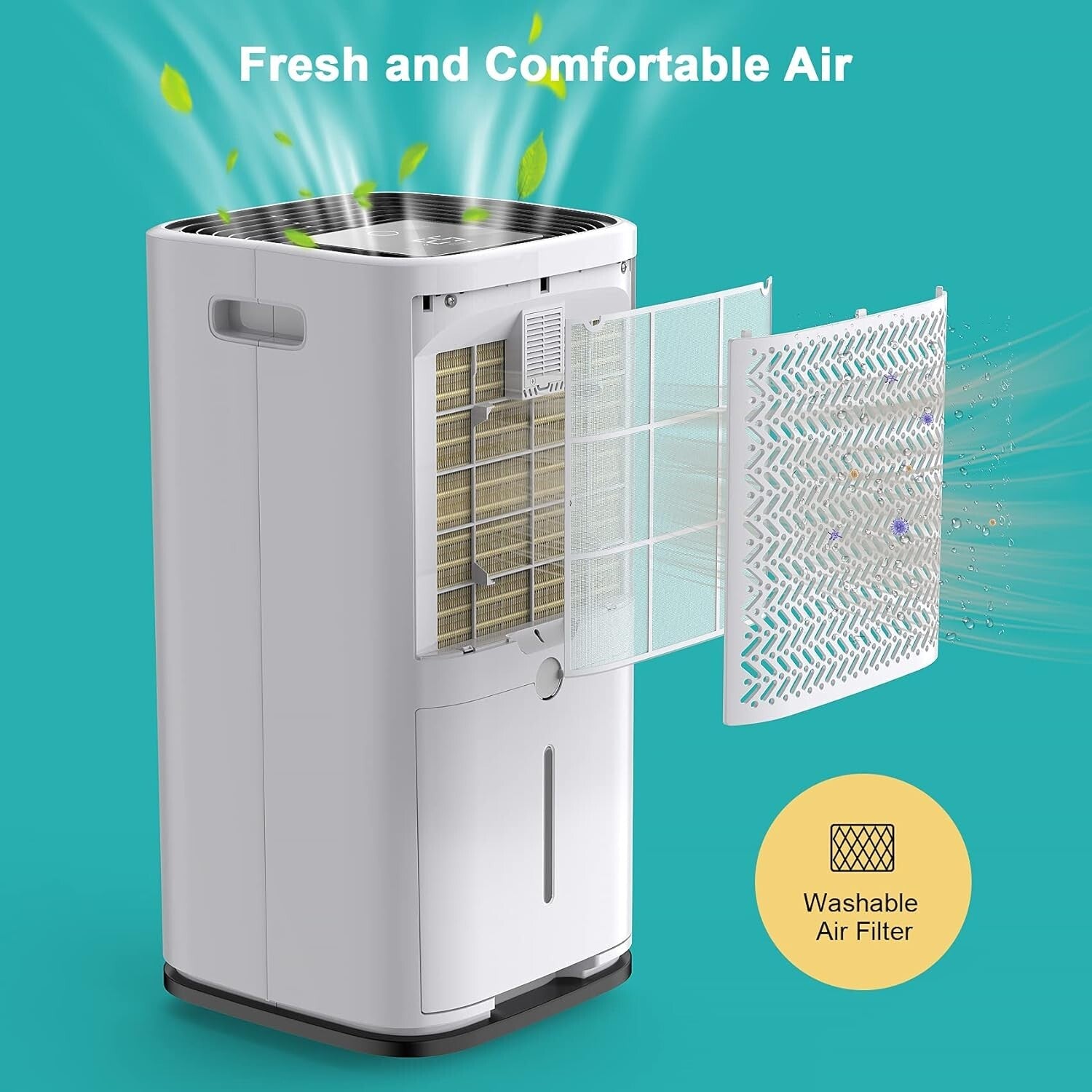 Advanced 70 Pint Dehumidifier with Continuous Drainage for Large Spaces