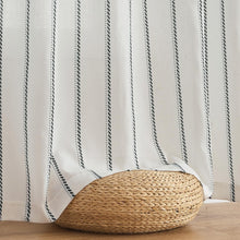 Load image into Gallery viewer, Chic Light Filtering Curtains 84" Long, Farmhouse Striped Design - 2 Panel Set