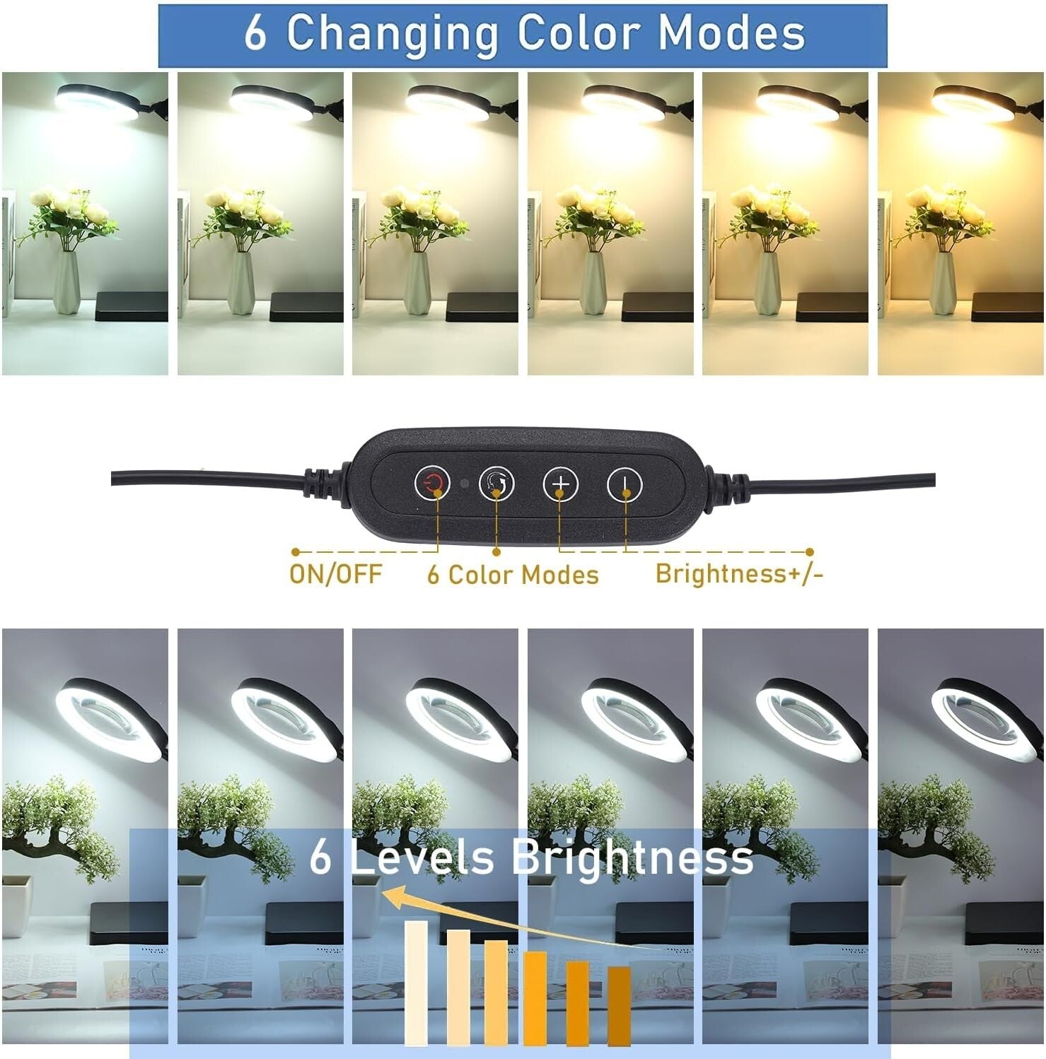 Versatile 2-in-1 10X Magnifying Lamp - Ideal for Sewing, Crafting, and Reading