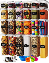 Load image into Gallery viewer, Eco-Friendly 24-Piece BPA-Free Storage Containers with Labels &amp; Measuring Spoon