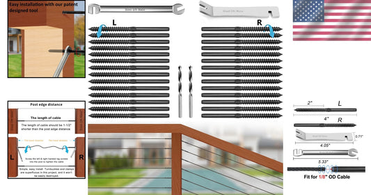 Elegant T316 Stainless Steel Deck Railing Hardware with Easy Installation Kit