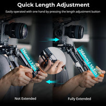 Load image into Gallery viewer, Lightweight Adjustable ARRI Extension Arm with Cable Clips for Rigs - 2 Pack
