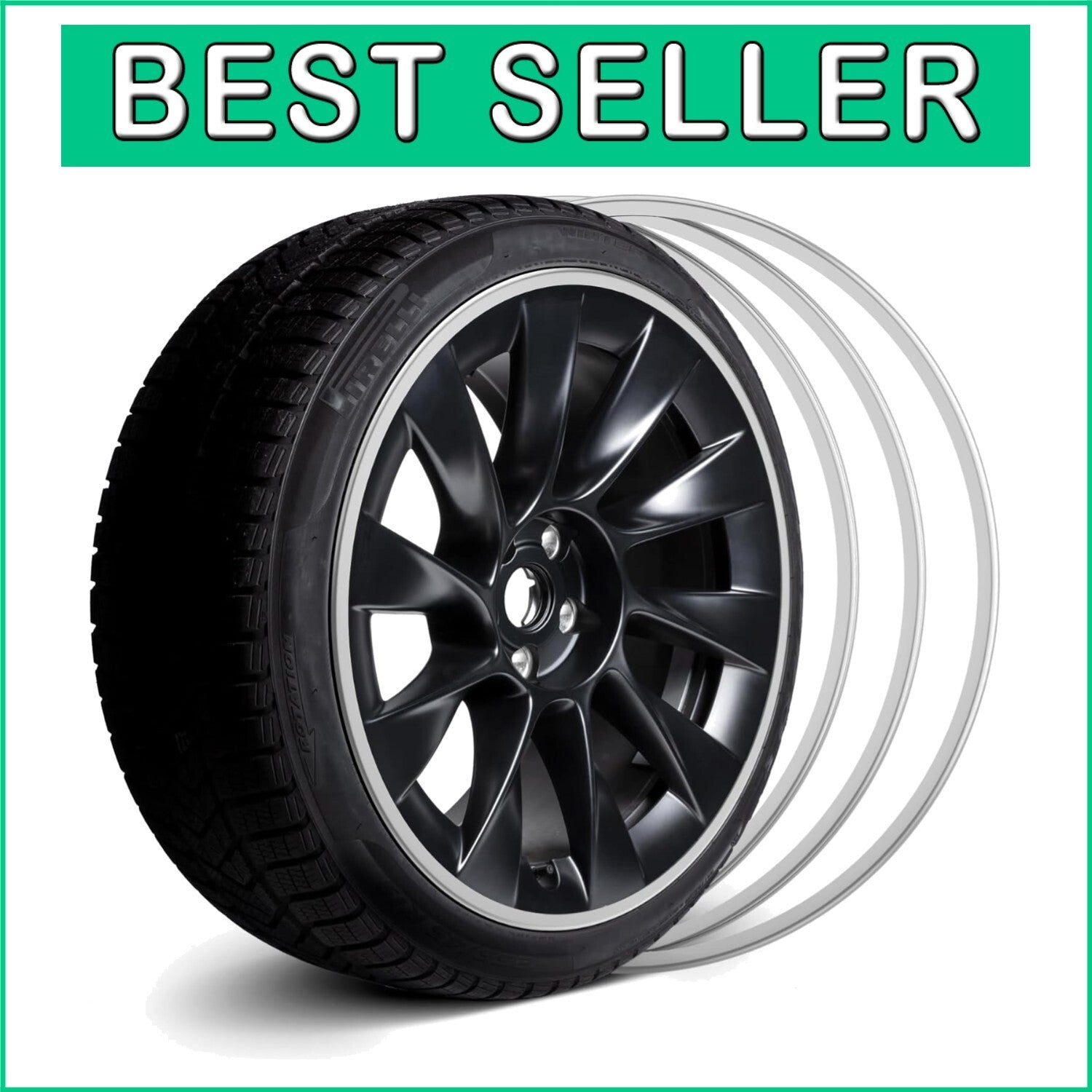 Durable Alloy Rim Strips - Set of 4 for 22" Wheels, Curb Rash & Damage Defense