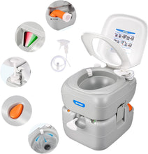 Load image into Gallery viewer, Portable RV Toilet with 5.8 Gallon Detachable Waste Tank - Leak-Proof &amp; Odorless