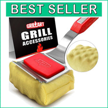 Load image into Gallery viewer, Durable Stainless Steel Bristle-Free Grill Brush &amp; Scraper with Extension Handle