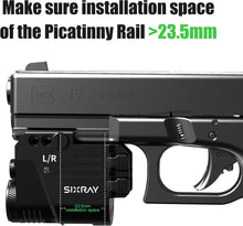 Load image into Gallery viewer, Rechargeable Tactical Pistol Light with Adjustable Dual-Laser Beam Power