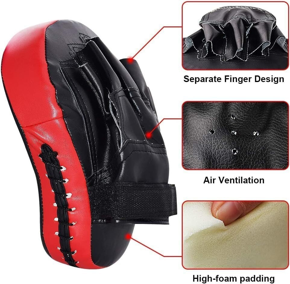 Lightweight Curved Kick Pad Set with Breathable Design for Martial Arts Training
