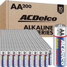 Load image into Gallery viewer, ACDelco 200-Count AA Super Alkaline Batteries, 10-Year Shelf Life Power Pack