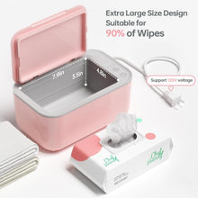 Load image into Gallery viewer, Large Capacity Baby Wipe Warmer &amp; Dispenser with 3 Heat Modes in Pink
