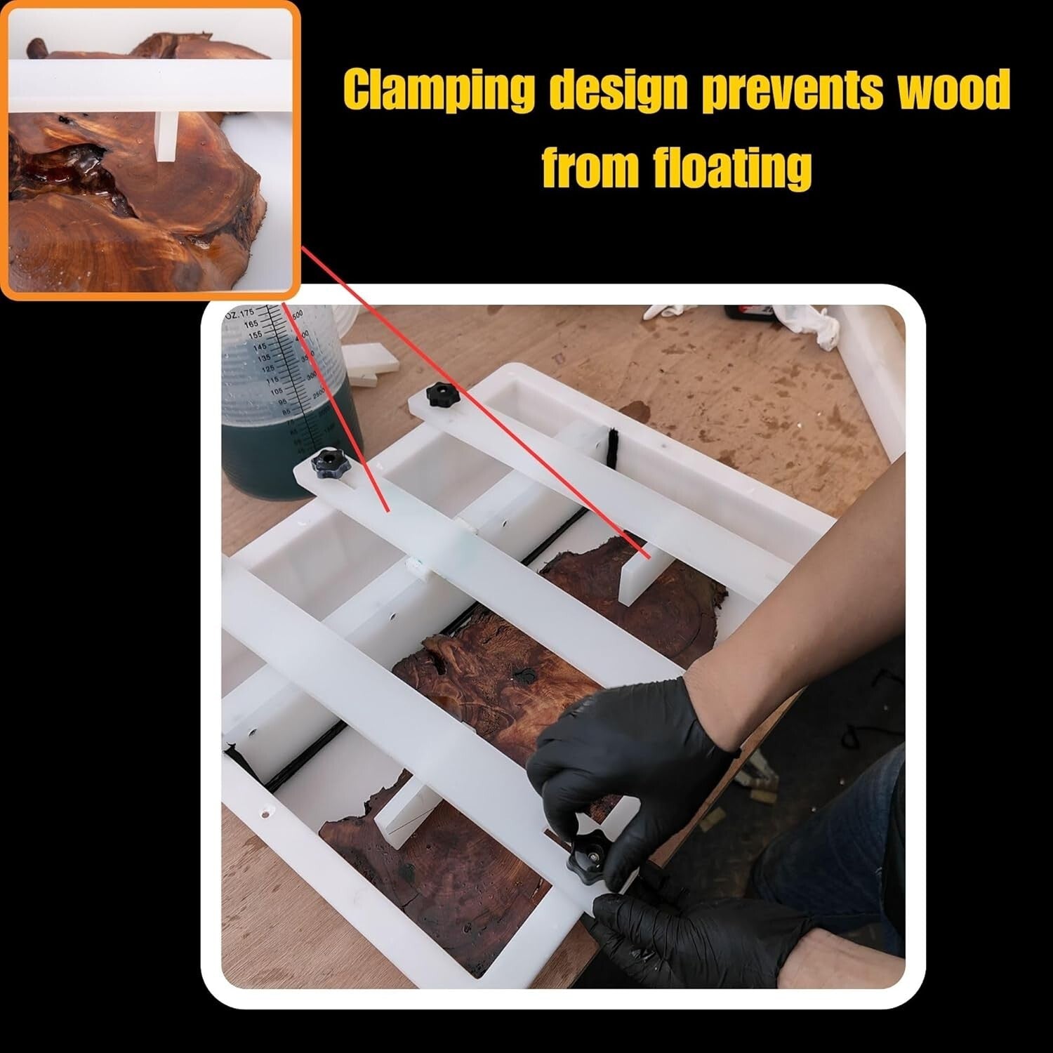 Multi-Size 31.5x19.5x3in Adjustable Epoxy Mold – Ideal for Creative Projects