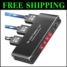 Load image into Gallery viewer, 8K HDMI 2.1 Splitter 1 In 2 Out for Mirror Screen - Premium Performance