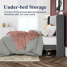 Load image into Gallery viewer, Modern Upholstered Platform Bed with Squeak-Resistant Wooden Slats - Full Size