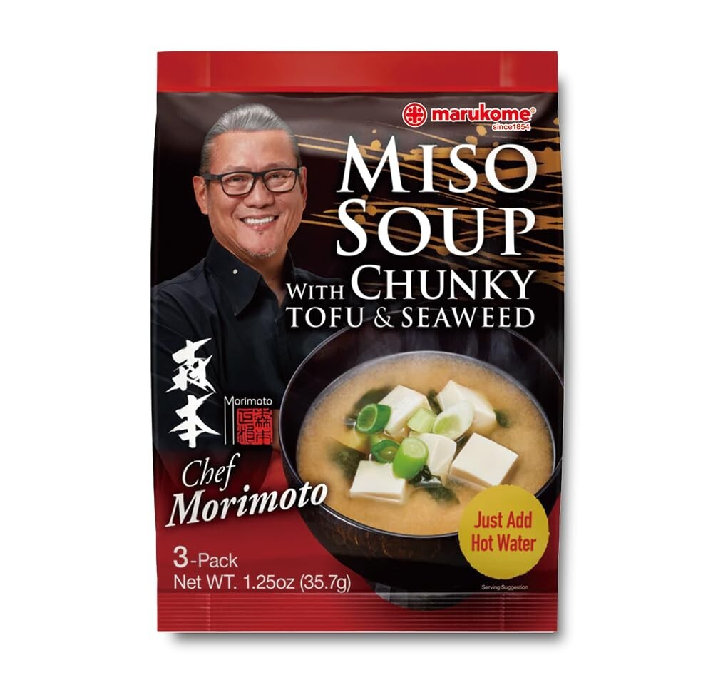 Chef Morimoto Premium Miso Soup with Tofu & Seaweed - 12 Pack (1.25 Oz Each)
