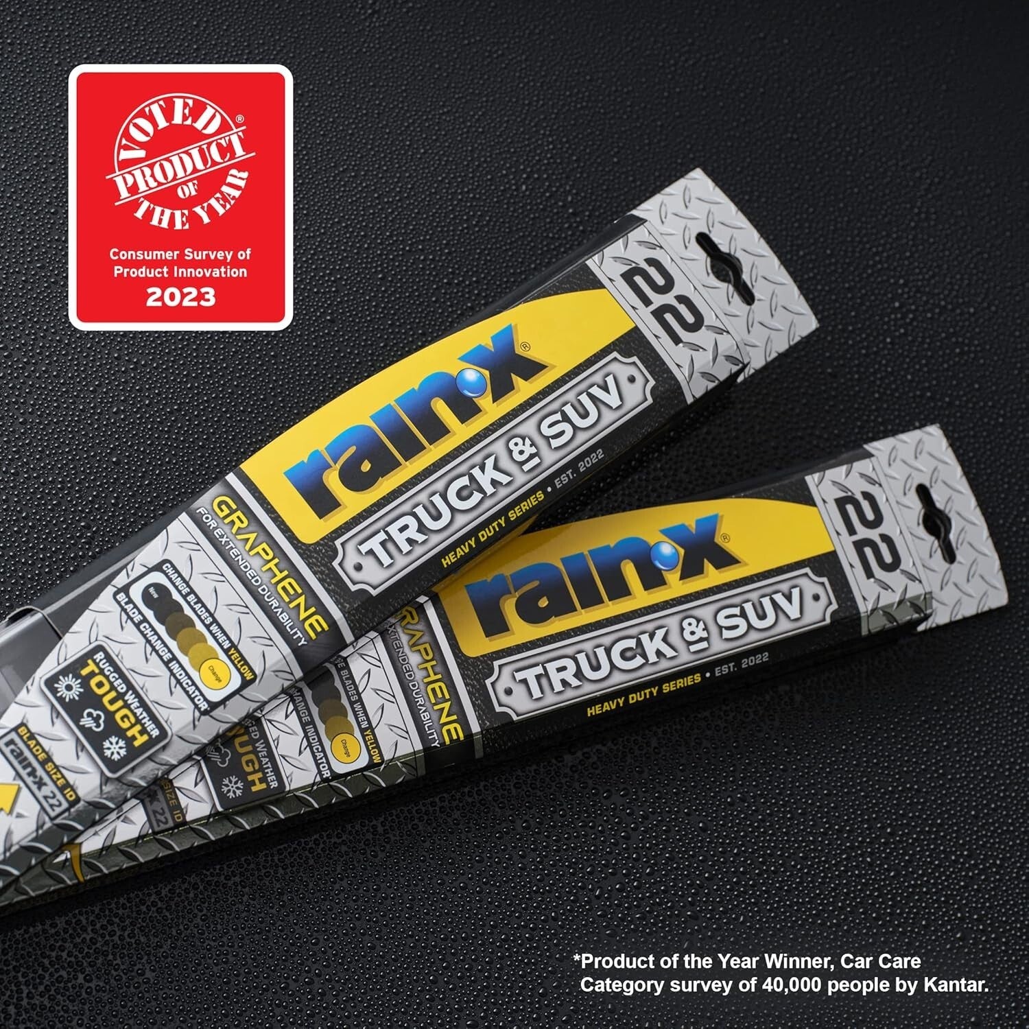 Rugged 22-Inch SUV & Truck Wiper Blades with UV Indicator - Safe Visibility