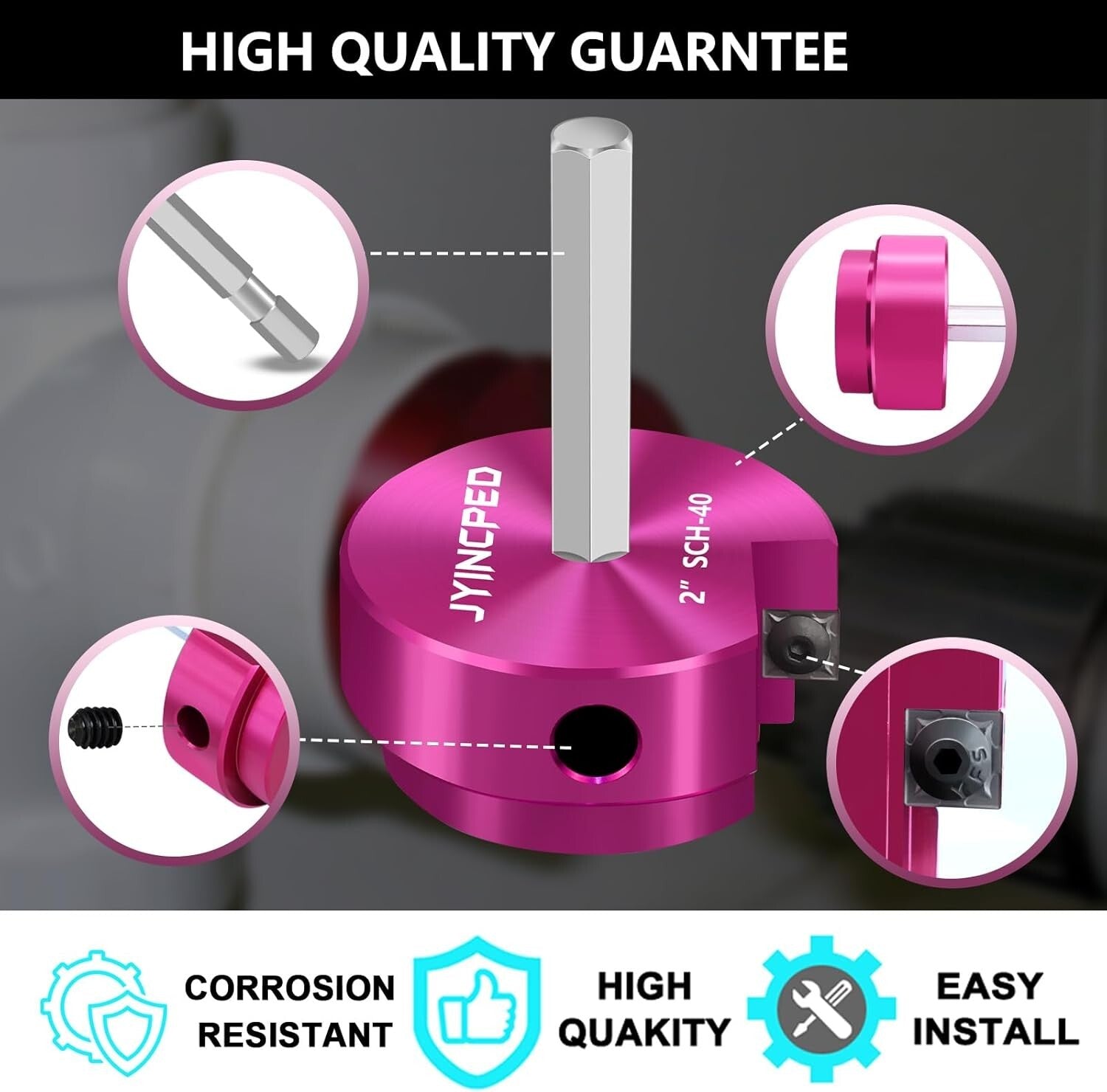 8-Pc PVC Pipe Reamer Kit - Professional Fitting Savers for Seamless Plumbing