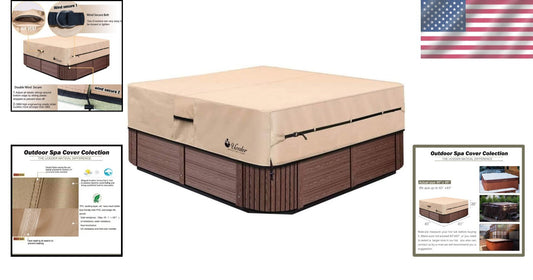 Durable Outdoor Hot Tub Cover - 83" Fit - Waterproof Protection for All Seasons