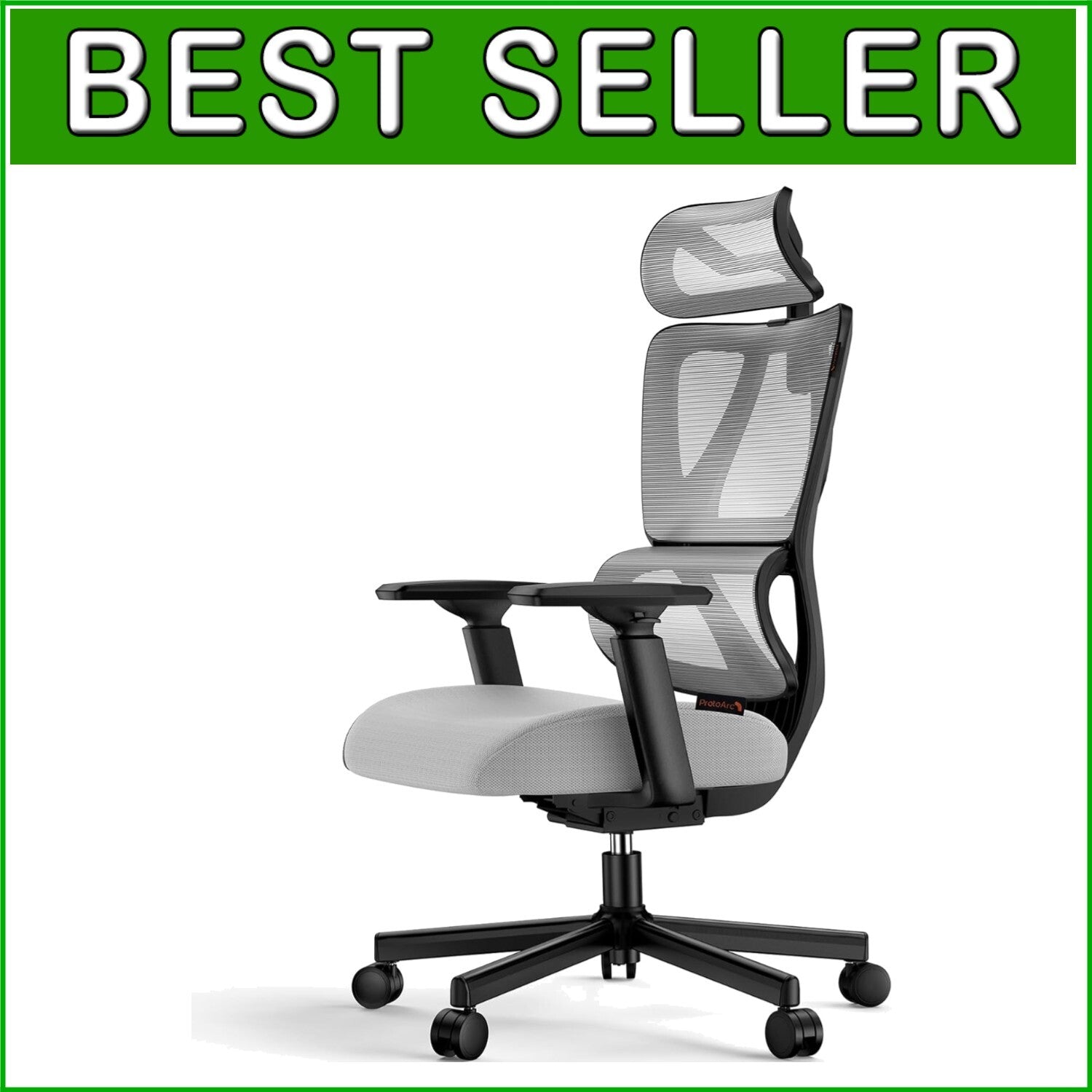 Ergonomic Big & Tall Mesh Office Chair with Adjustable Headrest & Lumbar Support