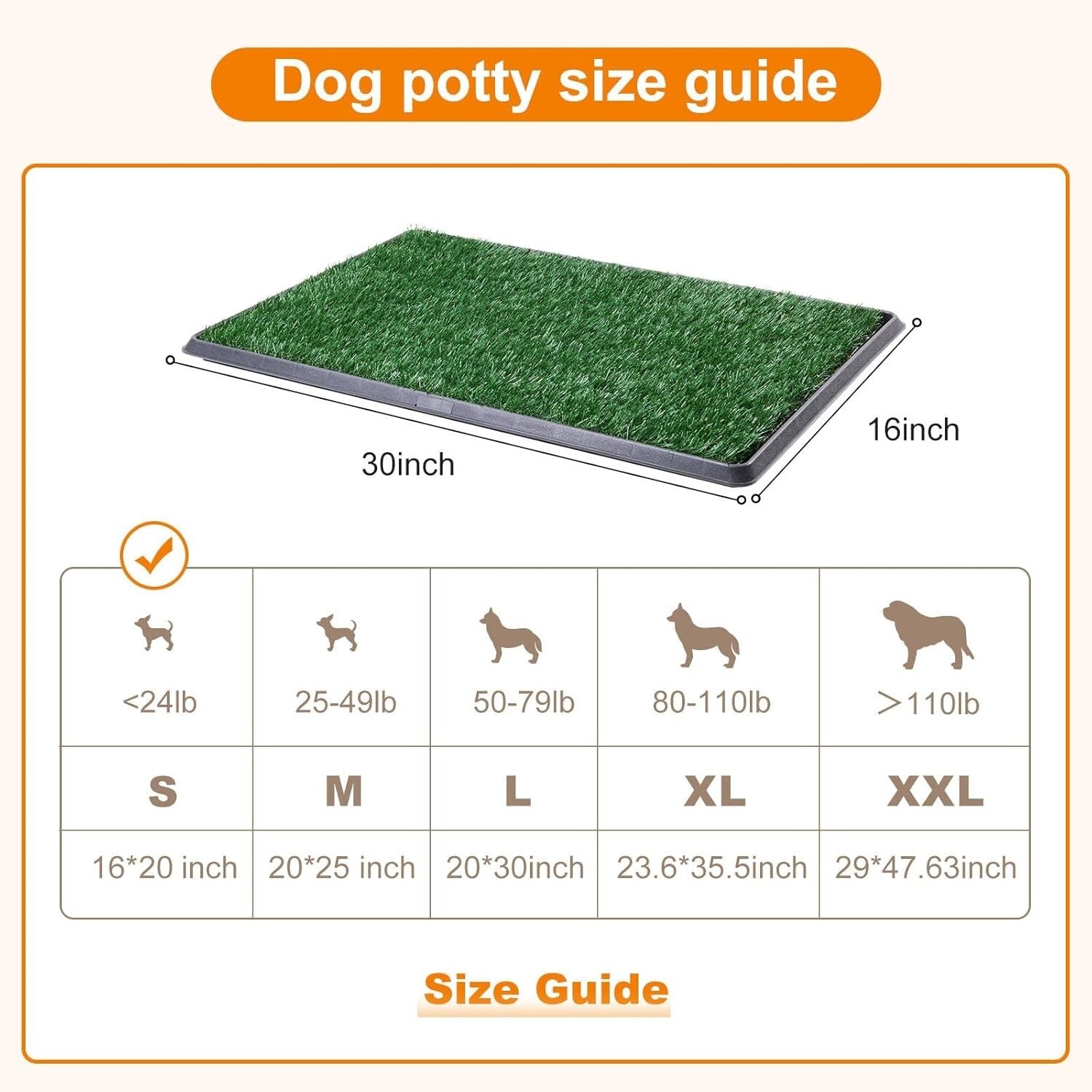 Compact Dog Grass Pad with Tray - Ideal Indoor Potty for Apartments and Patios
