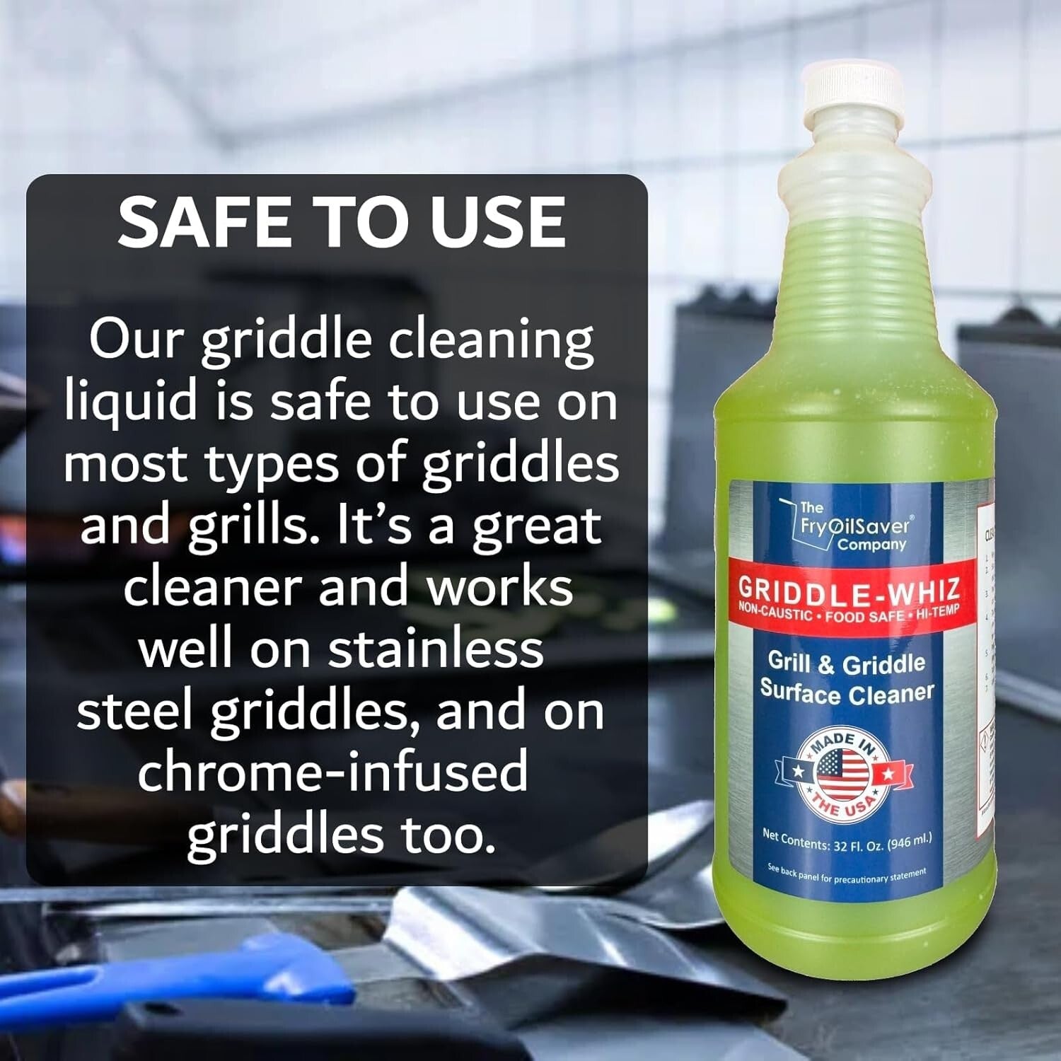 4-Pack Griddle-Whiz Grill Cleaner - Non-Toxic, Food-Safe, Heavy-Duty Performance