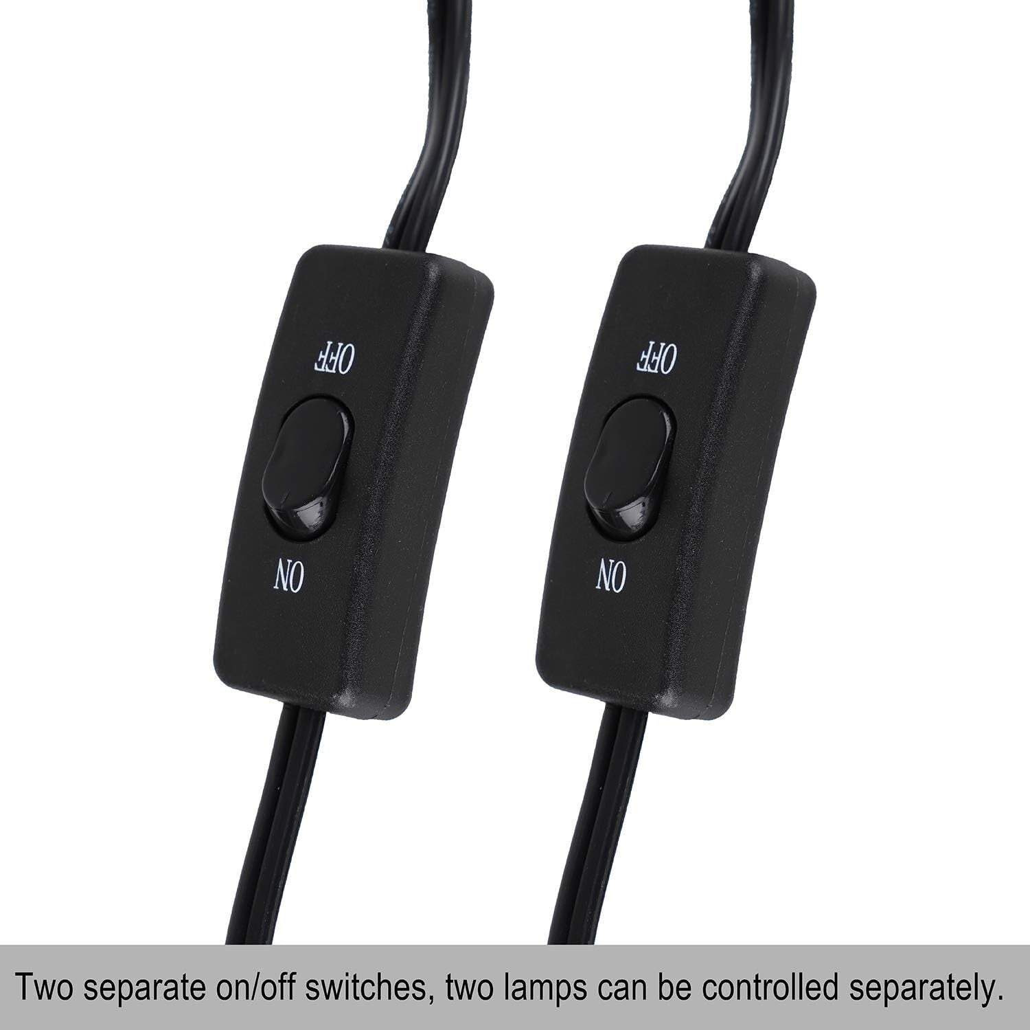 Adjustable 15-inch Reptile Heat Lamp with Independent Switch Control - Max 150W