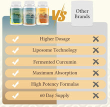Load image into Gallery viewer, Support Trio: Liposomal Nattokinase 8000 FU, Curcumin &amp; Bromelain for Wellness