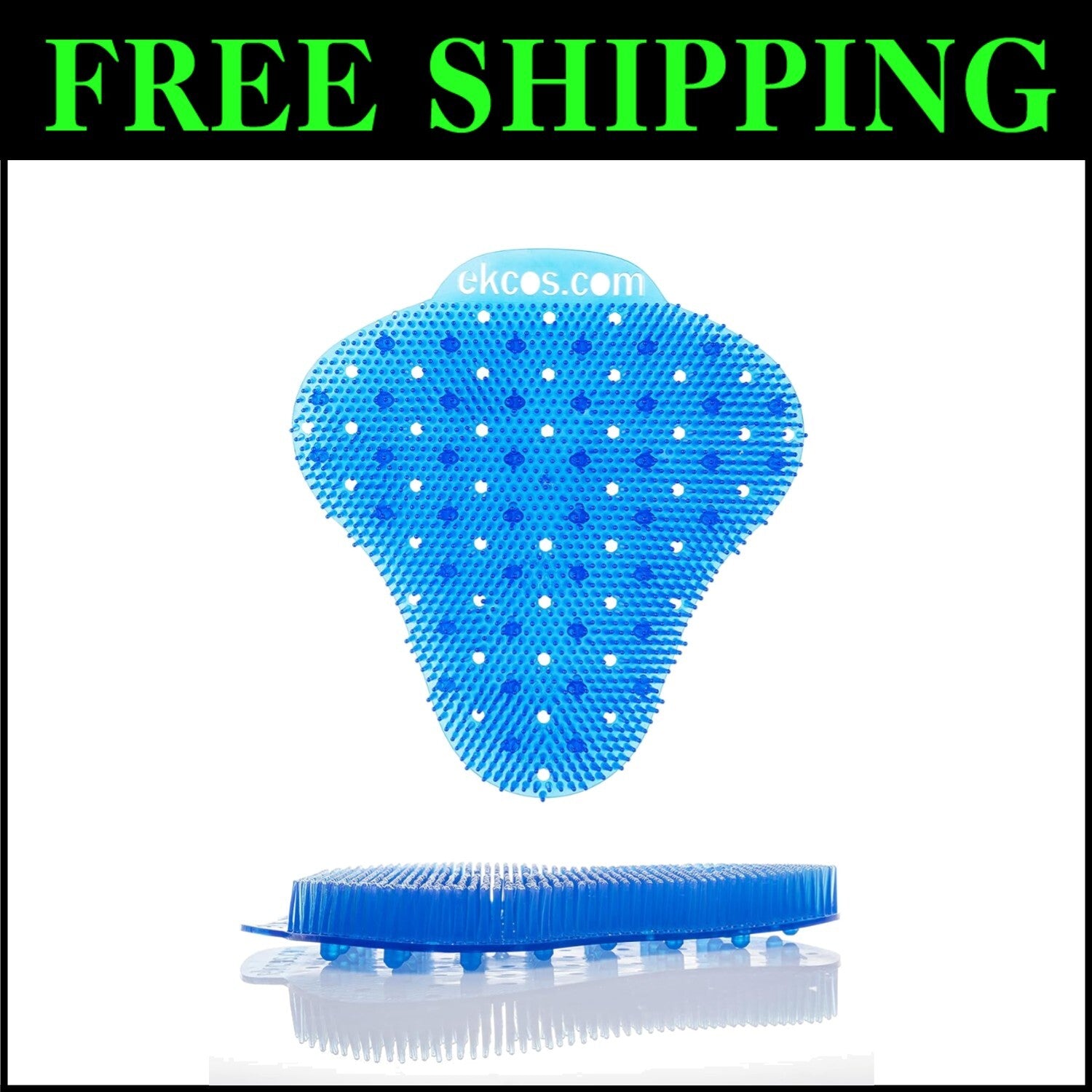 Premium 7" x 7" Flexible Plastic Urinal Screen - Odor Control for High Traffic