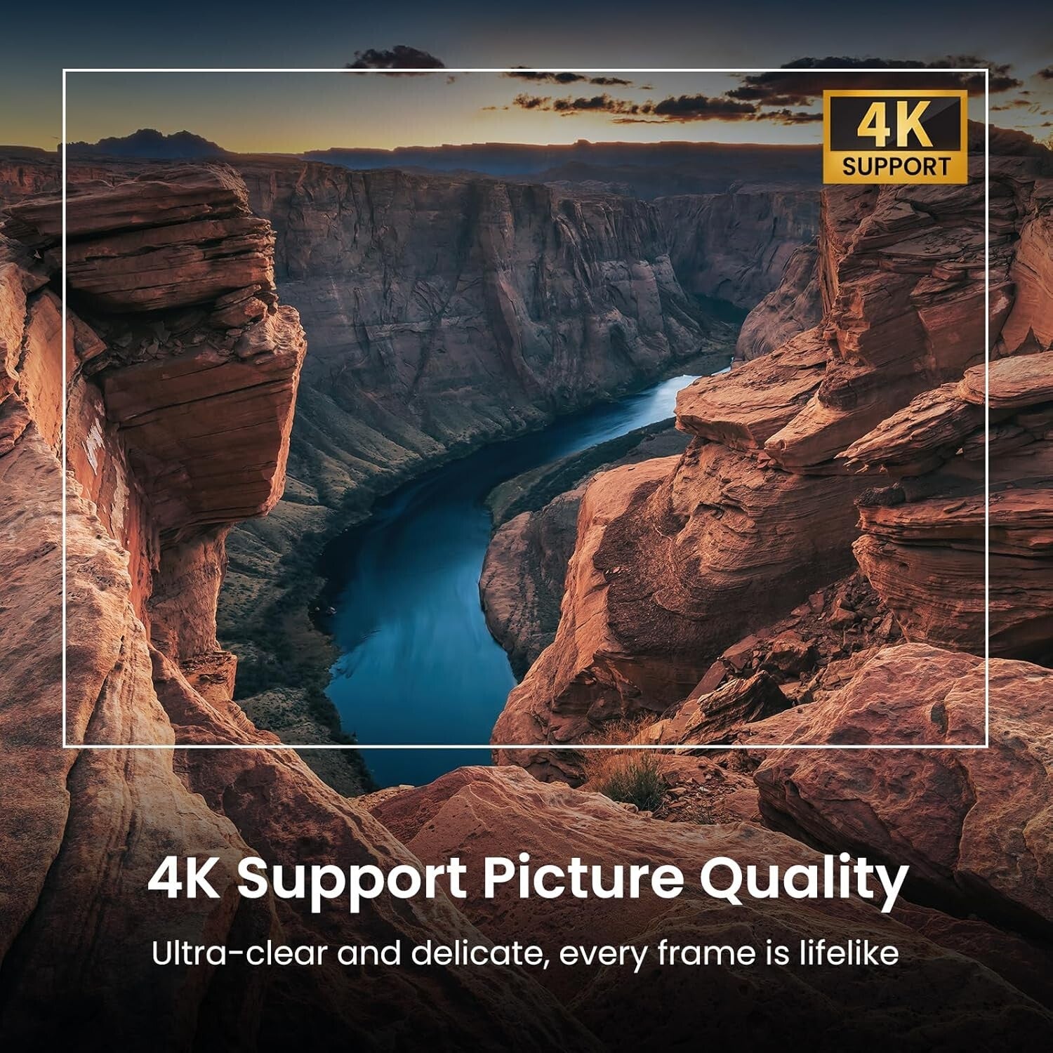 4K UHD Google TV Projector - Immersive Sound, Wide Compatibility & Fast Wi-Fi