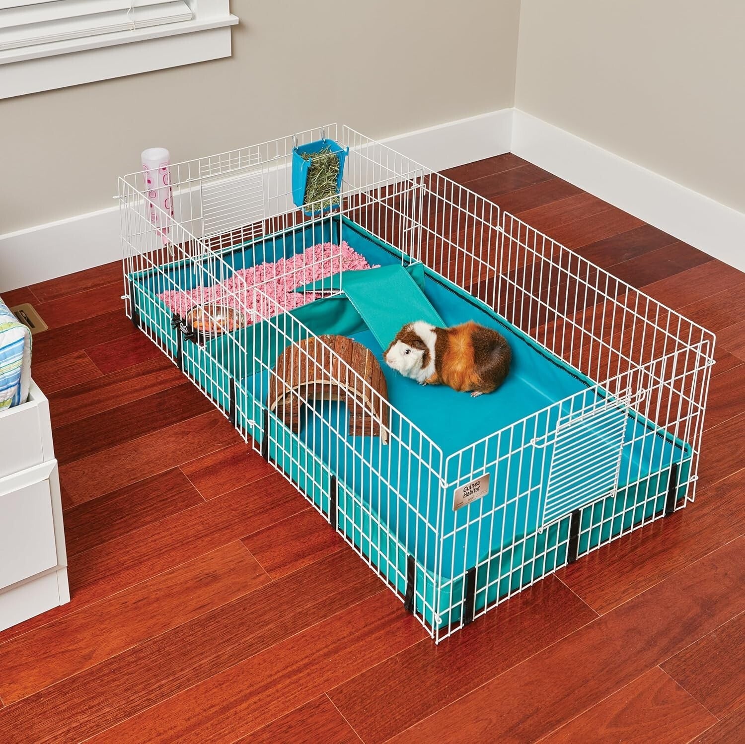 Spacious 8 Sq Ft Guinea Pig Cage with Removable Top - Indoor/Outdoor Use