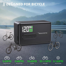 Load image into Gallery viewer, Compact 120 PSI Electric Bicycle Pump - Lightweight, Fast Inflation for E-Bikes