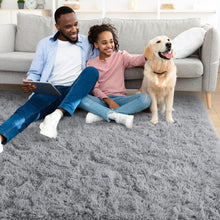 Load image into Gallery viewer, Durable 6' x 9' Machine Made Grey Area Rug - Water-Resistant Indoor Soft Carpet