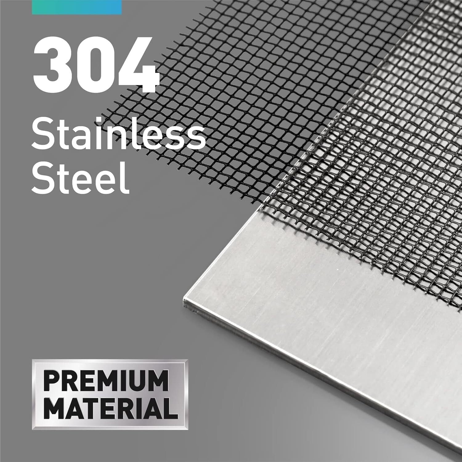 Heavy-Duty Pet-Friendly Window Screen Roll, 35in x 16ft Stainless Steel Mesh