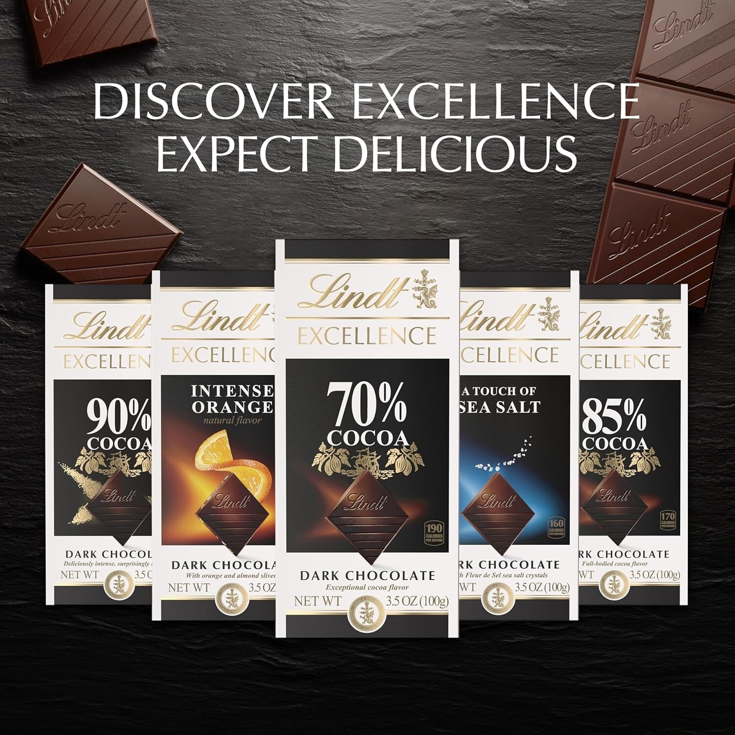 Silky EXCELLENCE 85% Cocoa Dark Chocolate Bars - 12 Pack, Perfect for Indulgence